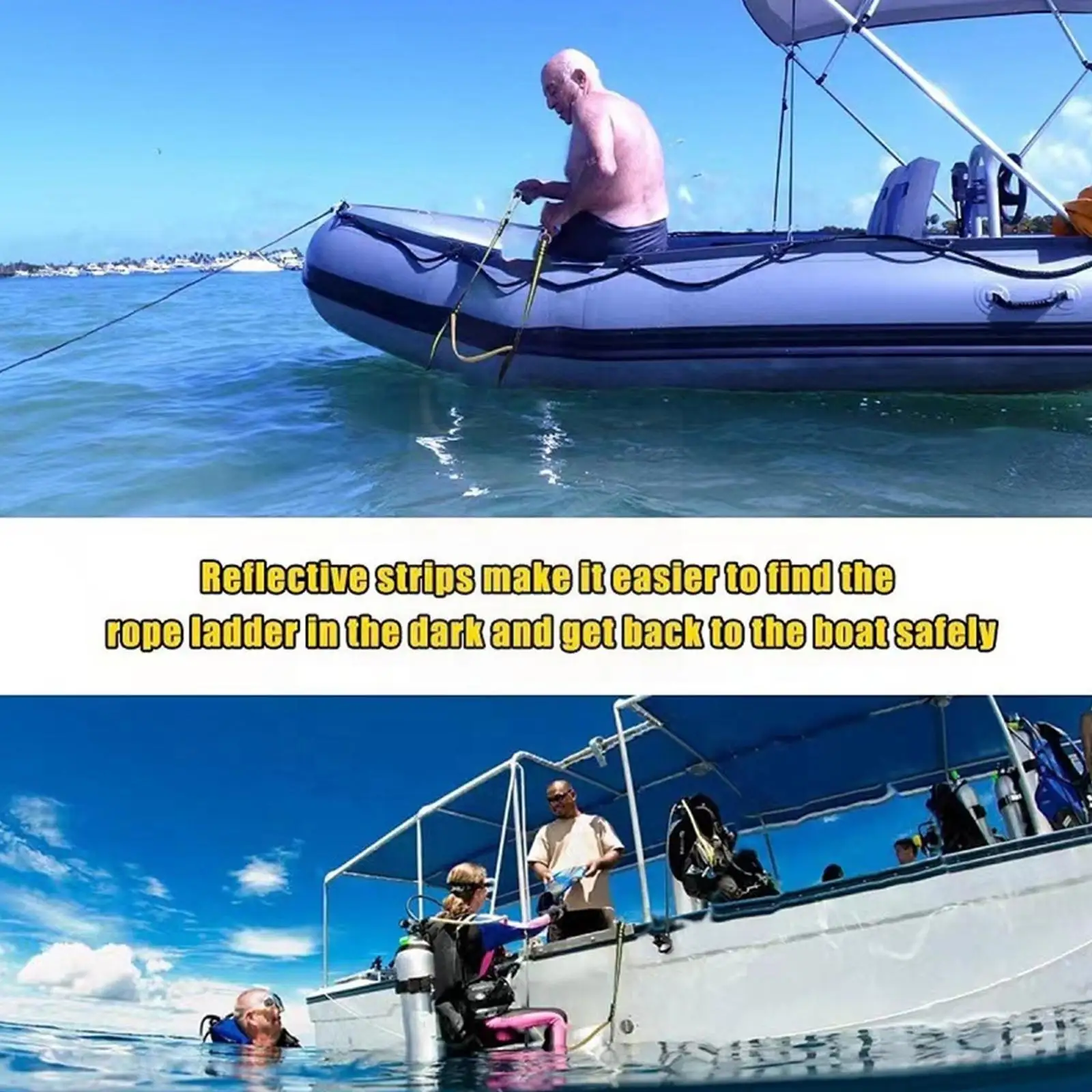 

Kayak Auxiliary Ladder Easy To Use Fishing Boat Auxiliary Ladder Easy To Use Nylon Climbing Rope Ladder For Kids Or Adult M2o1