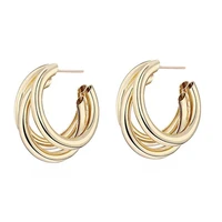 korean geometric metal gold earrings gold big ring earrings for women retro pendant earrings 2020 trend fashion jewelry