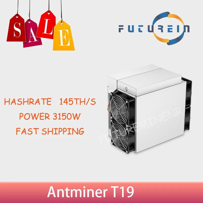 

Bitmain Antminer T19 145TH/s BTC Asic Miner Ready To Ship