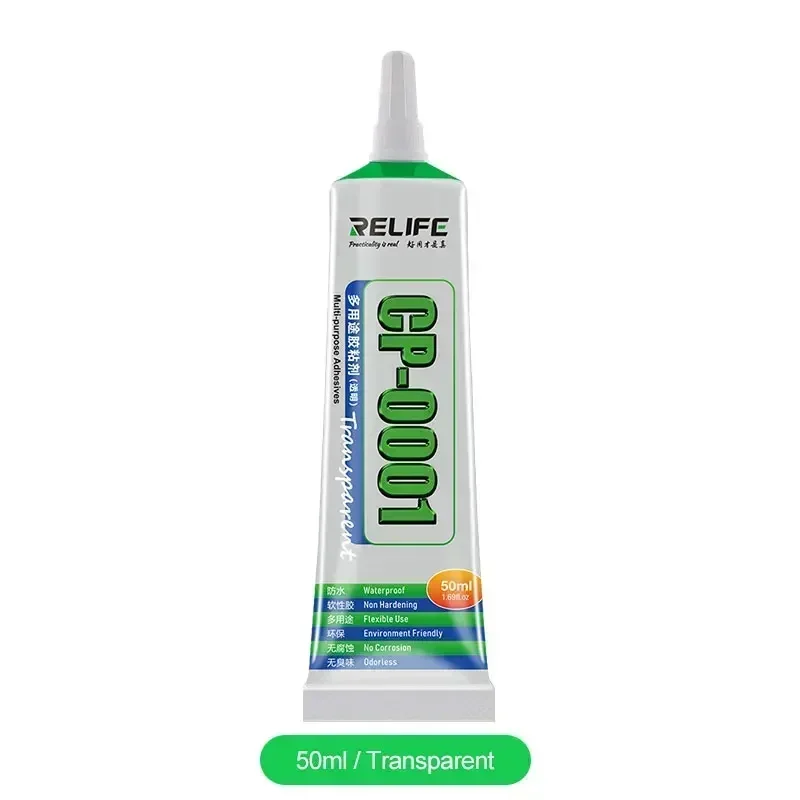 

RELIFE 15/50 мл прозрачный/черный клей CP-0001 CP-0002 для задней крышки экрана мобильного телефона, быстроотверждаемый ремонтный клей