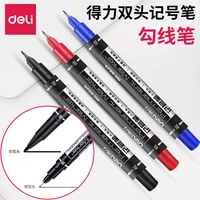 deli quick dry waterproof marker pen permanent art marker for eyeliner premium metal fabric for painting oil 0 5mm 1mm 3 colors