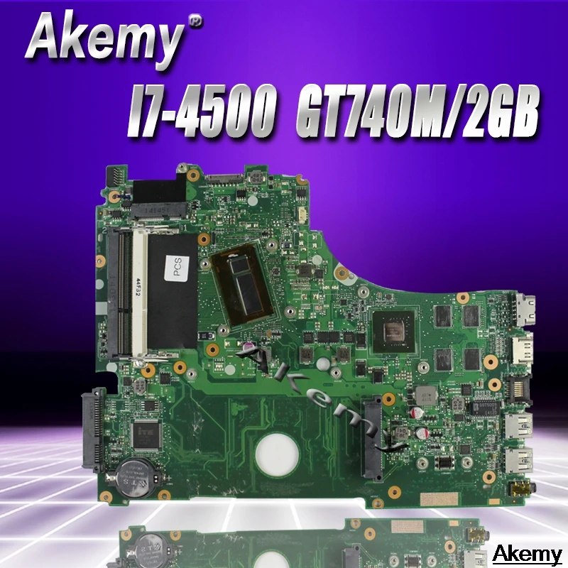 

X750LB laptop motherboard For Asus X750LB X750LN X750L K750L A750L mainboard motherboard test 100% ok I7-4500 CPU GT740M/2GB