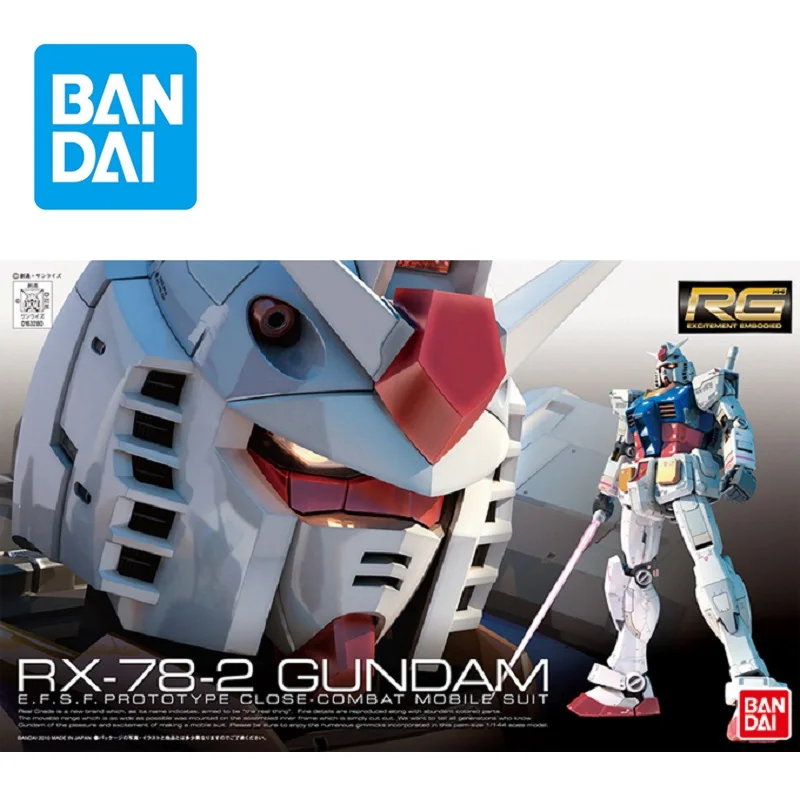 

Origianl BANDAI ANIME RG 1/144 Model RX-78-2 UNICORN Assemble Model Action Figures Robot Toy Christmas Gift