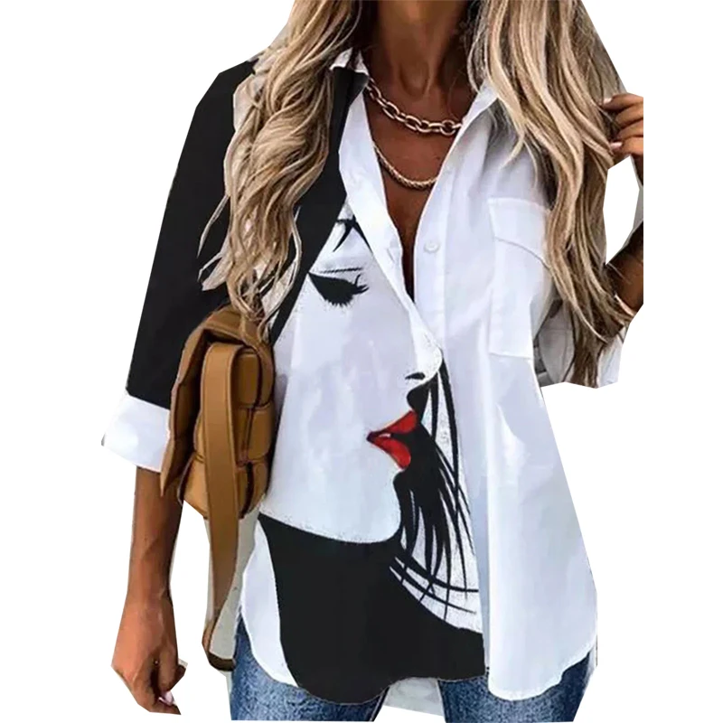 

Spring Women's Shirt Fashion Woman Elegant Long Sleeve Blouses 2022 Women Clothing White Casual TOP Female 10 Colors