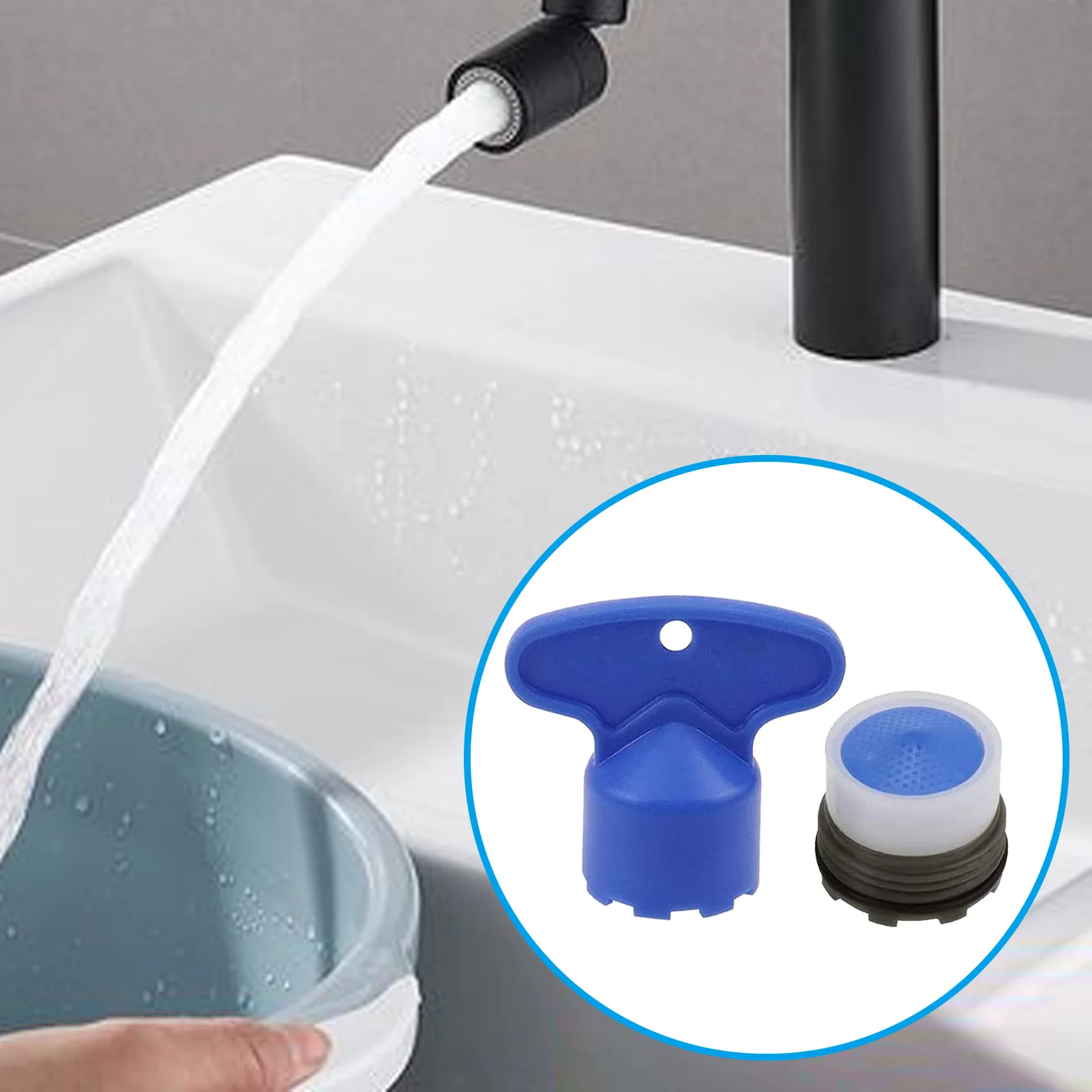 

6pcs Bubble Faucet Spout Built-in Filter Removal Wrench Buffer Aerator Water Saving Tap Bathroom Kitchen Replacement Accessories