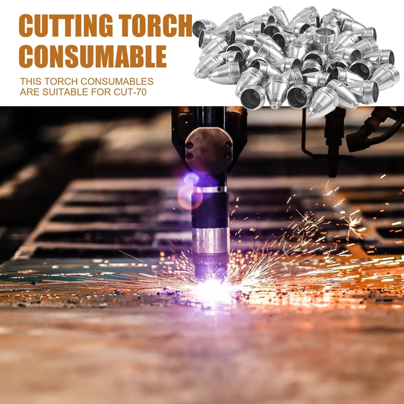100 шт. P80 плазменный резак расходные материалы для резки с ЧПУ 60A 80A 100A наконечник