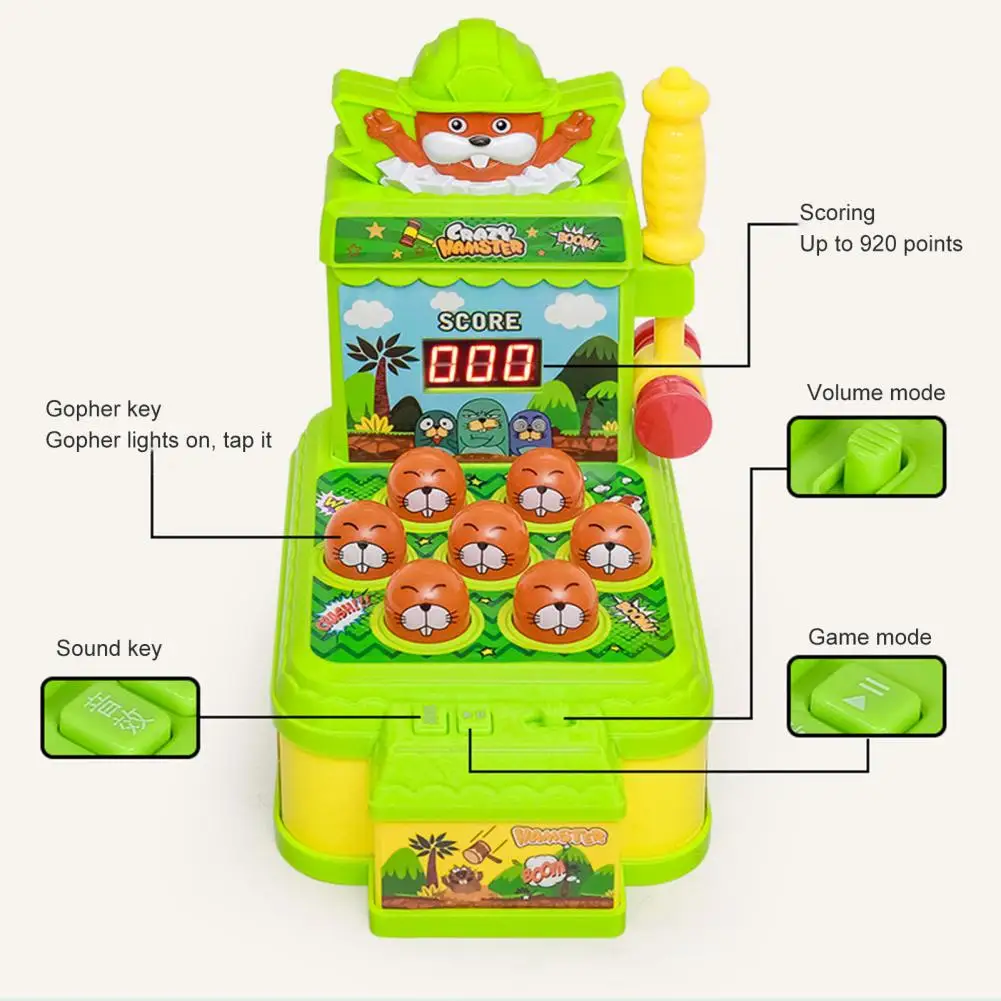 

Universal 3 4 5 6 Years Old Kids Whack Mole Game Toy Musical Pounding Toy 3 Modes Sound Effect