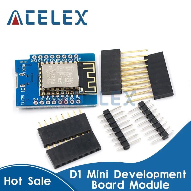 

ESP8266 ESP-12 ESP12 WeMos D1 Mini Module Wemos D1 Mini WiFi Development Board Micro USB 3.3V Based On ESP-8266EX 11 Digital Pin