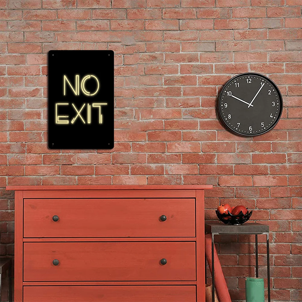 Винтажный неоновый ретро-плакат без выхода металлическая пластина искусство на
