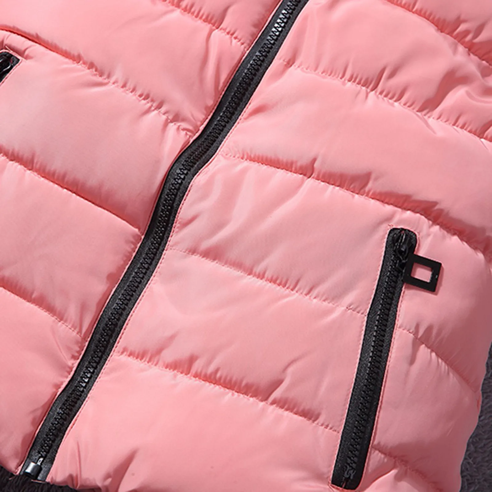 Winter Women Sleeveless Quilted Coats with Fur Hood Zipper Waistcoats Outwear Warm Casaco Feminino Inverno Down Jackets cotton