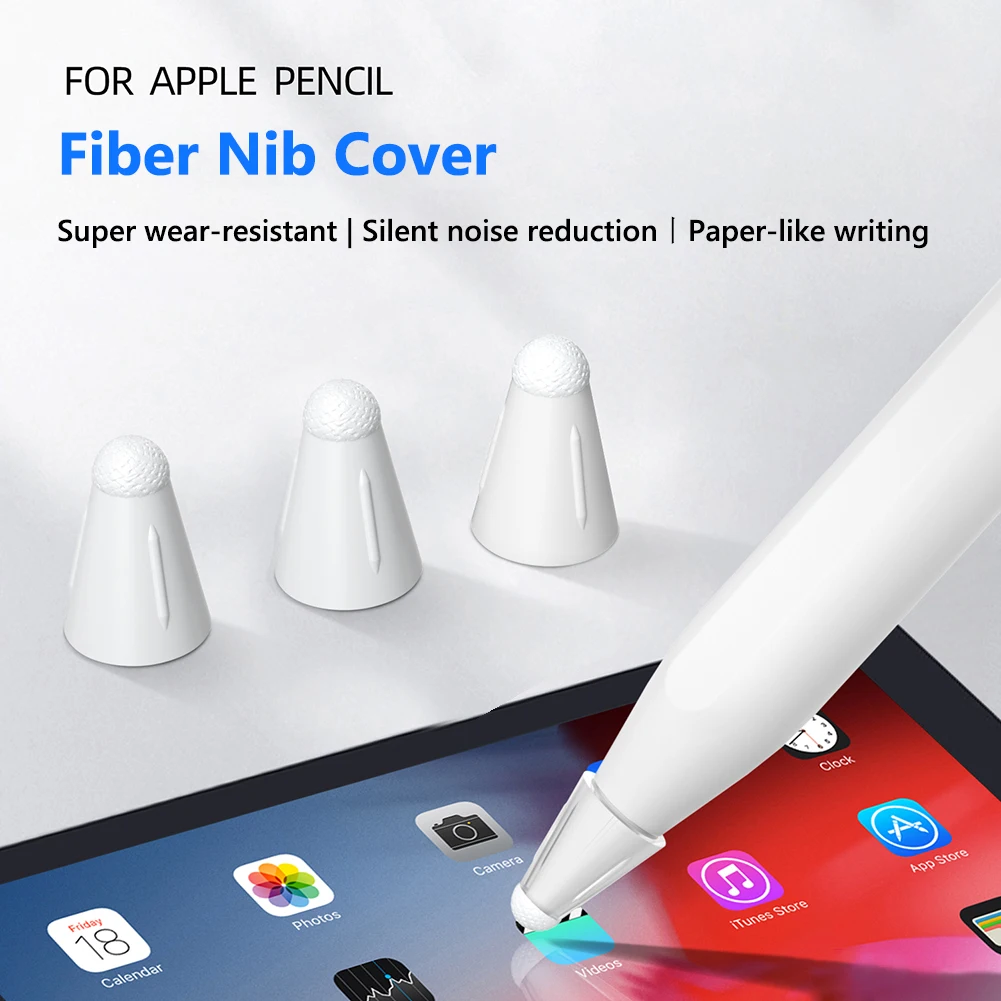 

8pcs Nib Protection Case Mute Silicone Touch Screen Stylus Nib Cover Replacement Parts Pen Nib Case for Apple Pencil 1/2