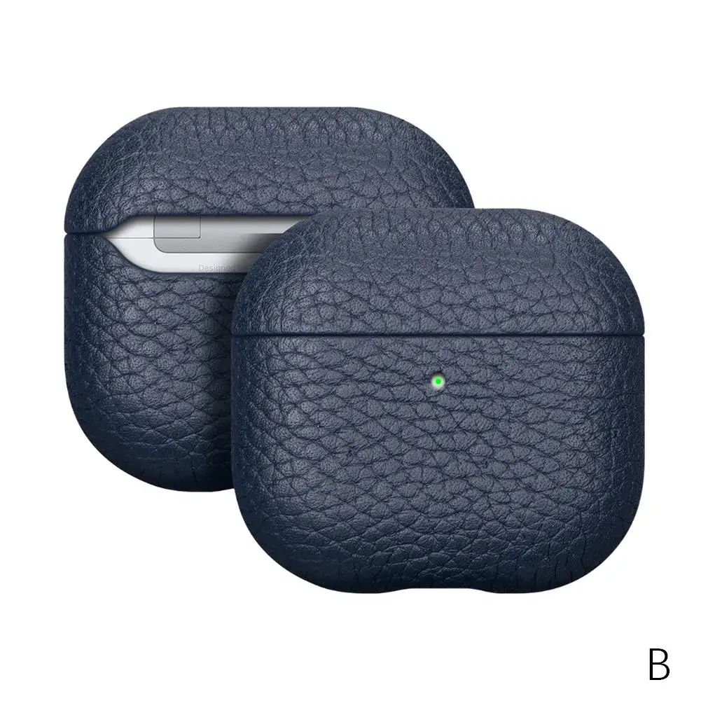 Для Airppods Pro 4 наушники из искусственной кожи зарядка кожаные аксессуары личи