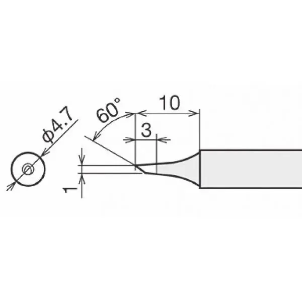 Жало для паяльника Goot RX 80HRT 1C AAA+|Сварочные наконечники| |