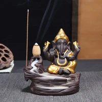 homhi buddha statue incense holder ganesh elephant smoke waterfall decorative buddhas large figures hbj 592
