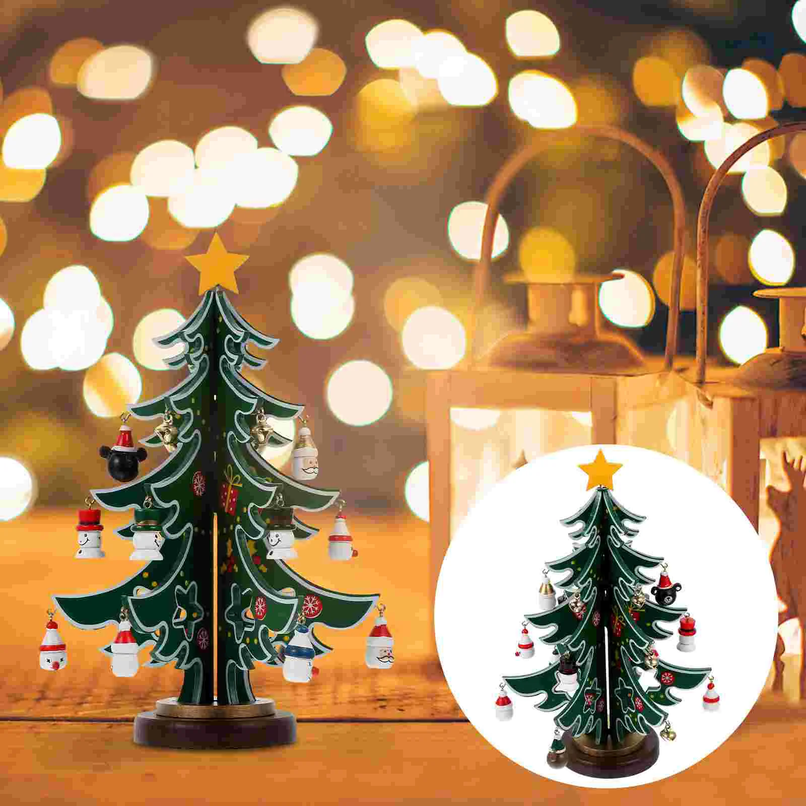 

Small Desk Decor Christmas Tree Ornaments Supplies Scene Layout Prop Statuette Party Adornment Table Simulated