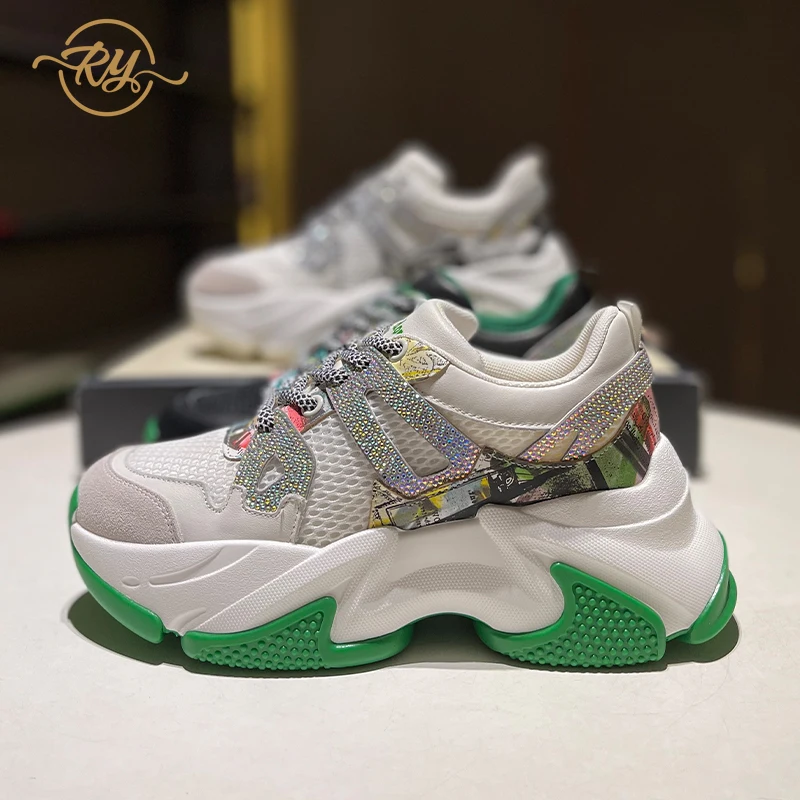 

RY-RELAA women's european shoes platform shoes 2022 springtime new style luxery shoes women INS white wedges women sneakers tide