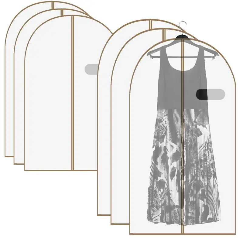 

Костюмные сумки из нетканого материала, подвесные сумки для одежды в шкафу, с крючком, дизайн 6 шт., подвесной тканевый чехол для длинных платьев