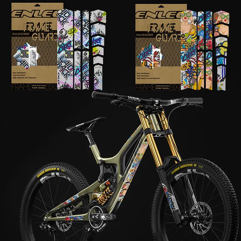 

ENLEE Bike Sticker MTB Road Bicycle Frame Protective Film Chain Guard Sticker Cycling Repair Scratch Decals Anti-Scratch Tape