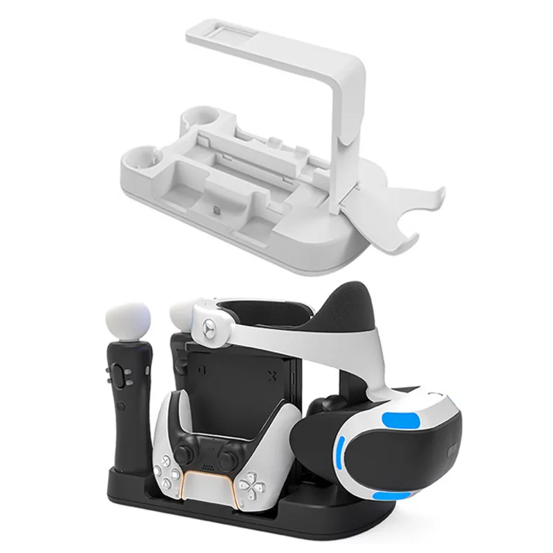 

6 in1 PS VR Vertical Stand PS5 VR Glasses Connector Storage Kit Joystick Charging Station