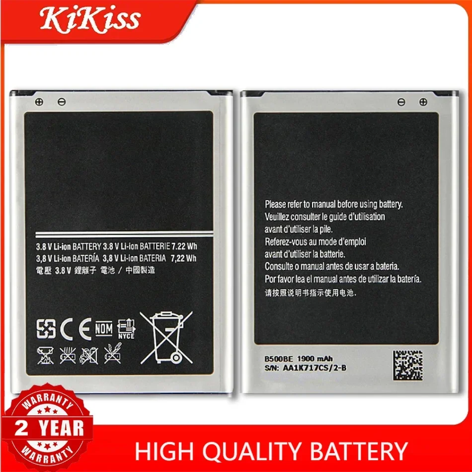 Сменный аккумулятор B500BE B500AE для Samsung GALAXY S4 Mini I9190 I9192 I9195 I9198 S4Mini S 4 1900 мАч с