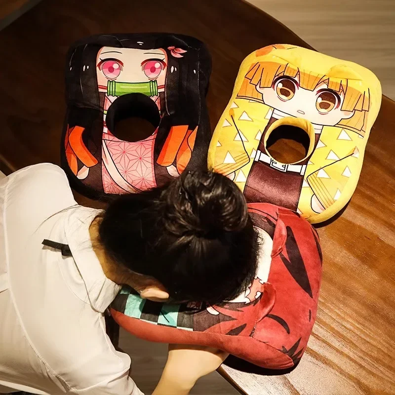 Фото Demon Slayer плюшевые массажные подушки Kimetsu No Yaiba Dakimakura Kawaii аниме подушка для шеи милые подушки Tanjirou Nezuko №5