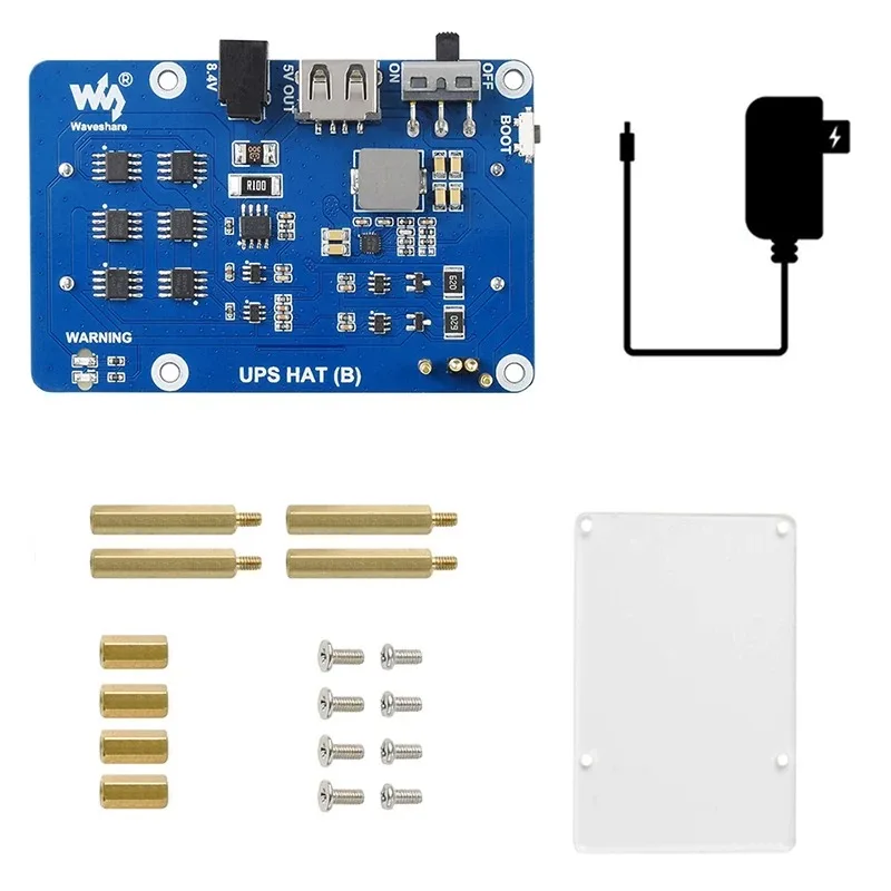 VoFS Raspberry Pi UPS HAT (B) 5V Источник бесперебойного питания 5А с высоким током и разъемом Pogo Pins для Pi 4B 3B+ 3B (art.: 3920dc0cfc06e) - 3920dc0cfc06e