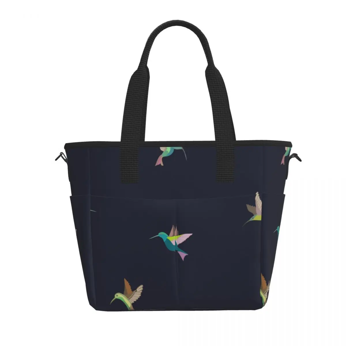 

Waterproof Picnic Lunch Bag Hummingbird Colibri Lunch Box Printing Thermal Bag