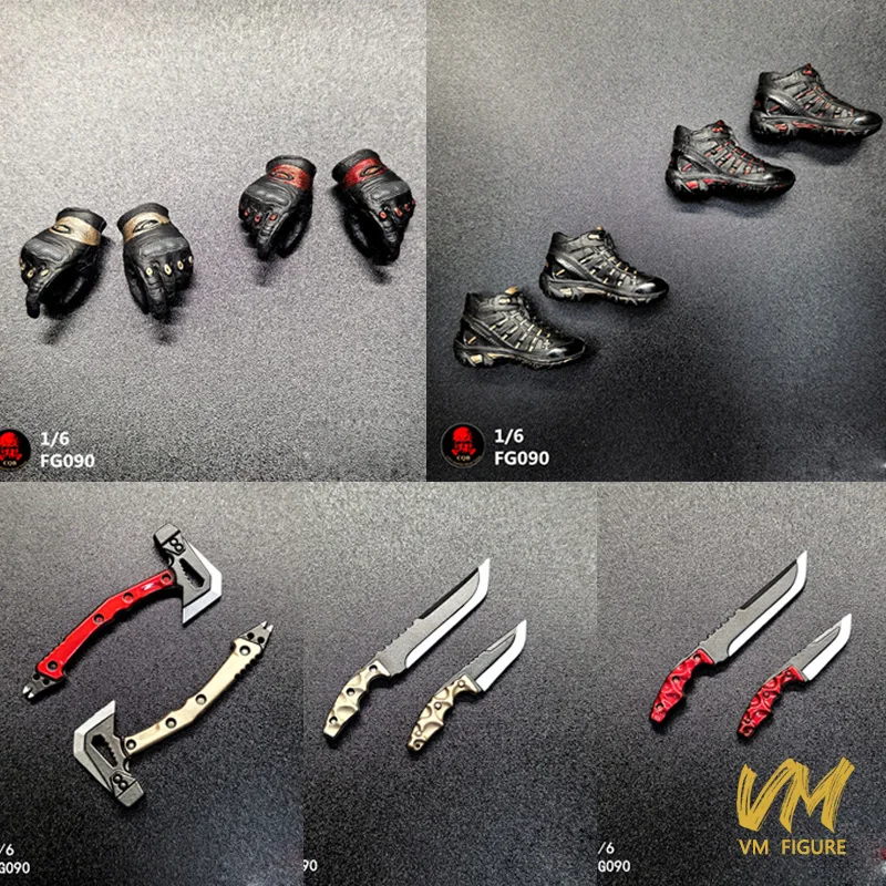 Фото FG090 Fire Girl Toys 1/6 Специальный агент Ручка Пистолет Ручная модель Boot Knife Axe Аксессуары Подходит для 12-дюймовой солдатской фигурки тела куклы №1