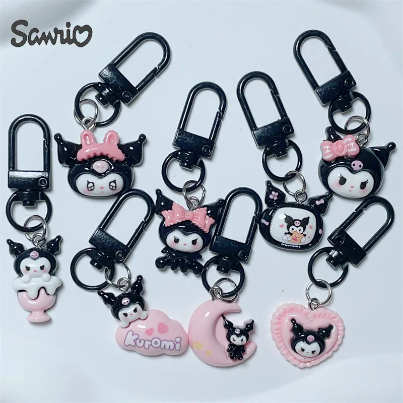 Sanrio Kuromi брелок Kawaii детские игрушки подвеска из смолы для девочек мультфильм