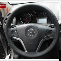 customized hand sewing car steering wheel cover top cow leather for opel antara 2008 10 11 2013 interior car accessories