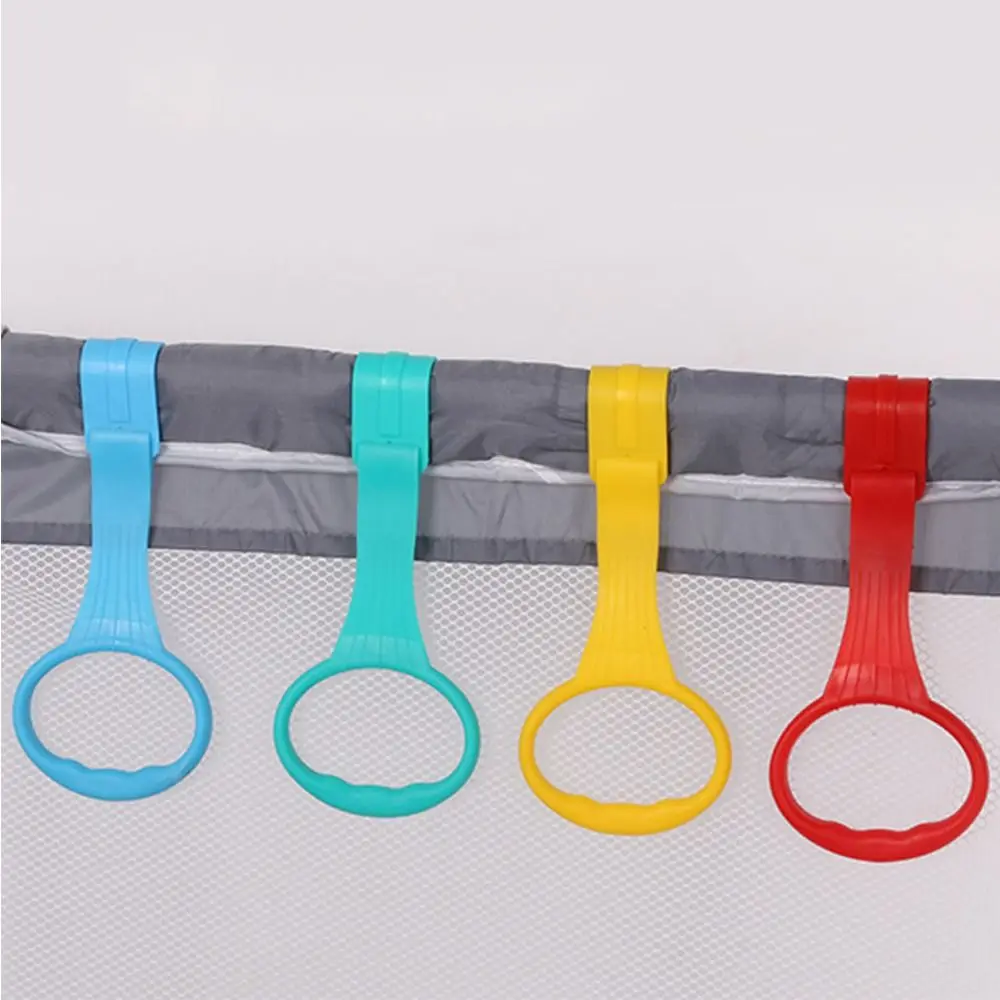 

Plastic Pull Ring for Playpen Cute Solid Color Bed Accessories Stroller Toy Ring Baby Pull Ring Playpen