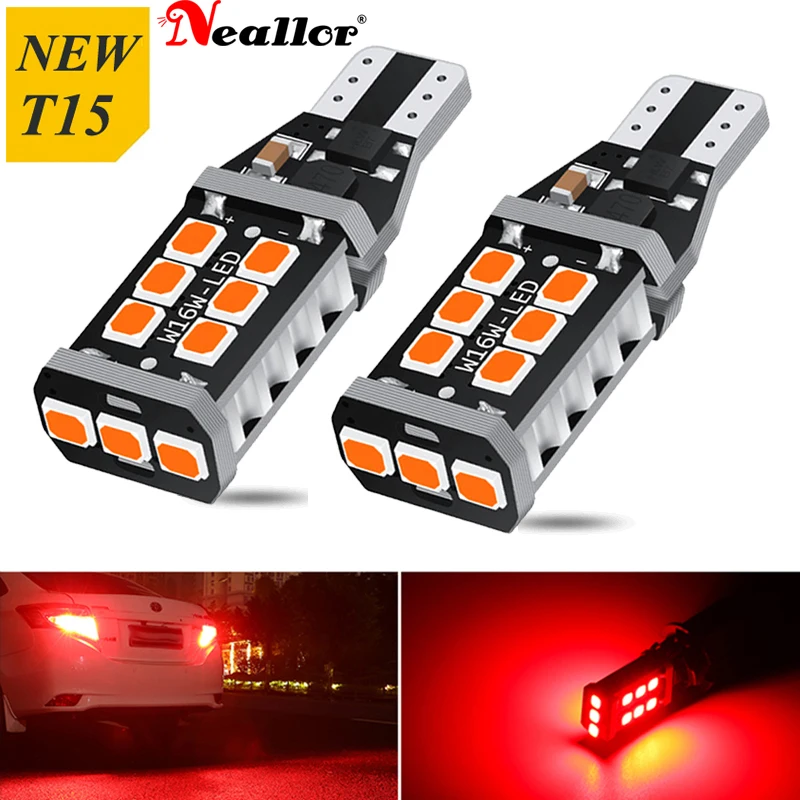 

2 шт. W16W светодиодная лампа T15 Led Canbus OBC без ошибок 920 921 912 лампа 2835SMD Автомобильные фонари заднего хода Резервная стоп 6000K Белый DC 12V W18W