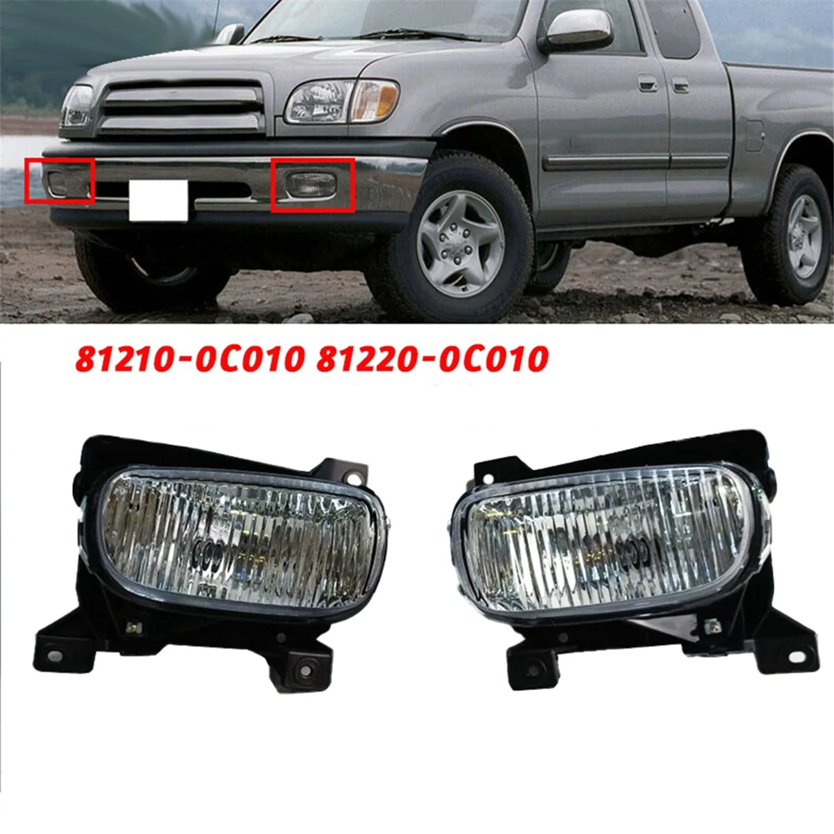 1 пара противотуманные фары для переднего бампера автомобиля 81210-0C010 81220-0C010 Toyota