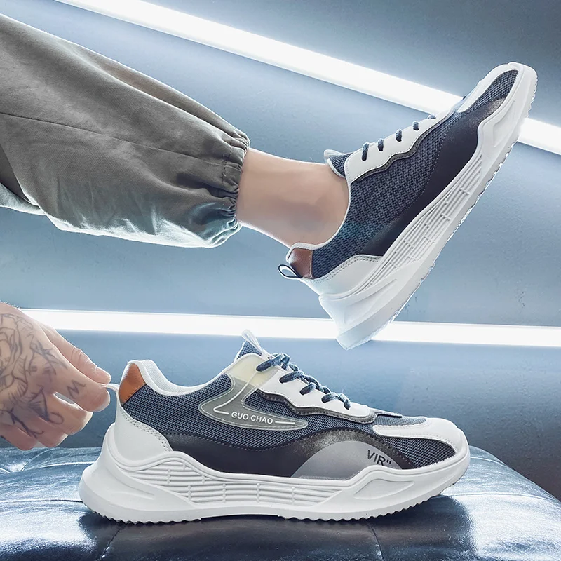 

Новинка 2022, мужские повседневные водонепроницаемые дышащие сетчатые кроссовки, модные кроссовки для скейтборда, износостойкие мужские кро...