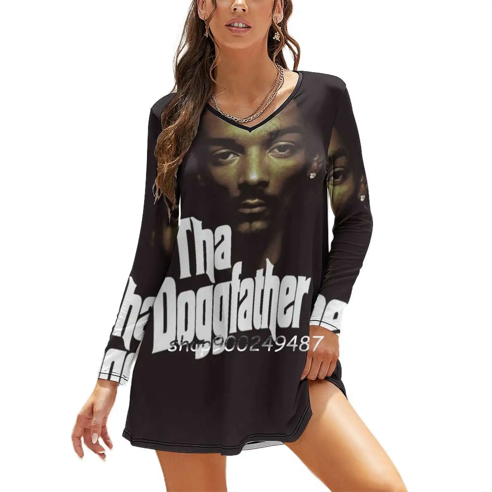 Фото Tha Dogfather Sweetheart Knot Flared Dress Fashion Design Large Size Loose Dress Nizzle Doggystyle Chrismizzle №5