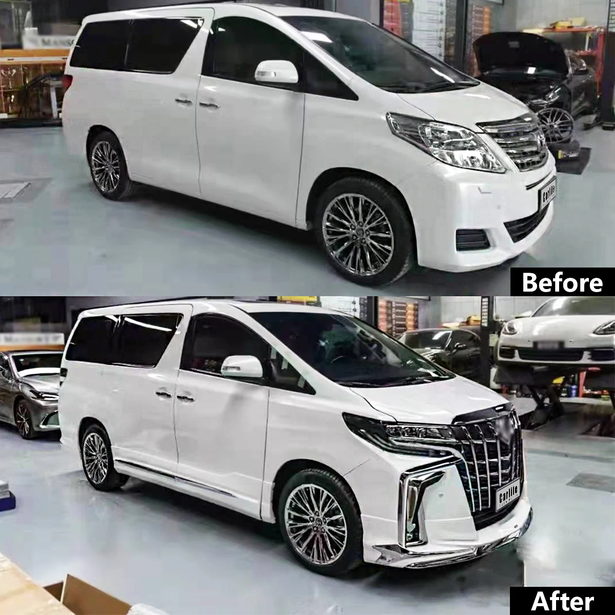 Высококачественные бамперы из полипропилена для toyota alphard 2008 2009 2010 2011 2012 2013 2014 2020