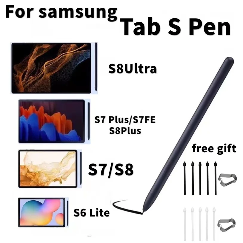 For Tablet Samsung Stylus S Pen for Tab S6Lite S7 FE S7 S7Plus S8 S8Plus  Touch Drawing Stylus touch pen (No Bluetooth)+LOGO