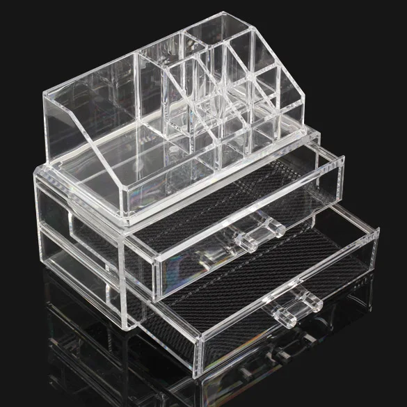 

Portable Transparent Makeup Organizer Storage Box Acrylic Makeup Display Organizer Holder Drawers Box for Makeup Storage Case