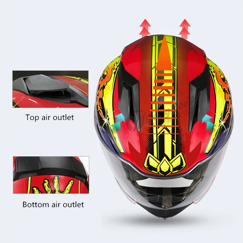 Шлем мотоциклетный Venom Off Road Motocross, профессиональный, полный лицевой, для экстремальных видов спорта, защита головы High risk, модель X310.