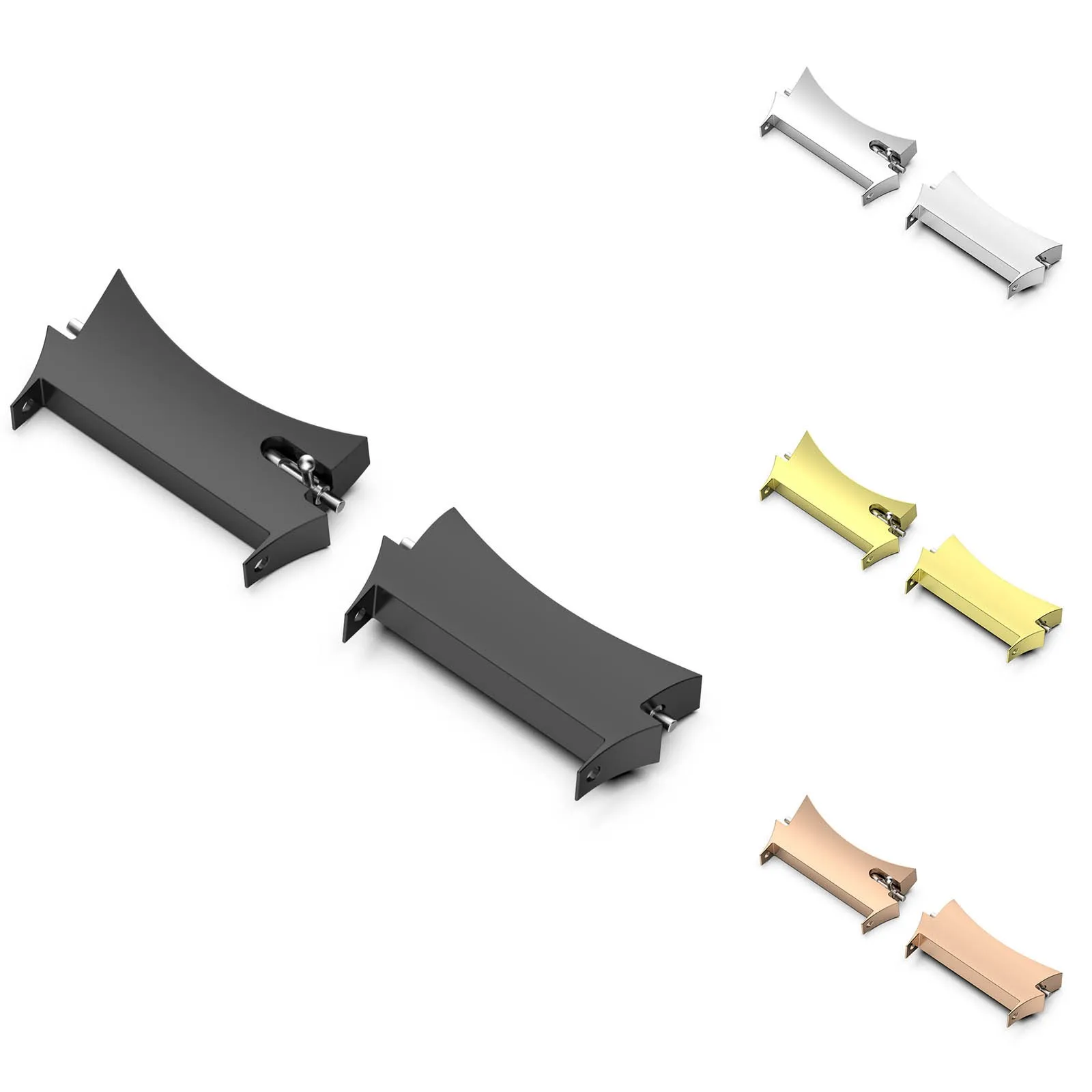 

2pc Metal Connector for Samsung Galaxy Watch 4 40mm 44mm Stainless Steel Adapter for Samsung Galaxy Watch 4 Classic 42mm 46mm