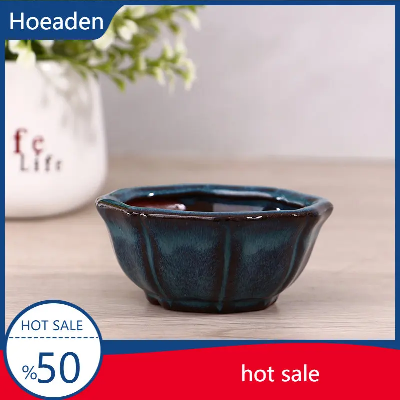 

1PC 7.5*3.5cm New Bonsai Bonsai Pots Pots Breathable Stoneware With Holes
