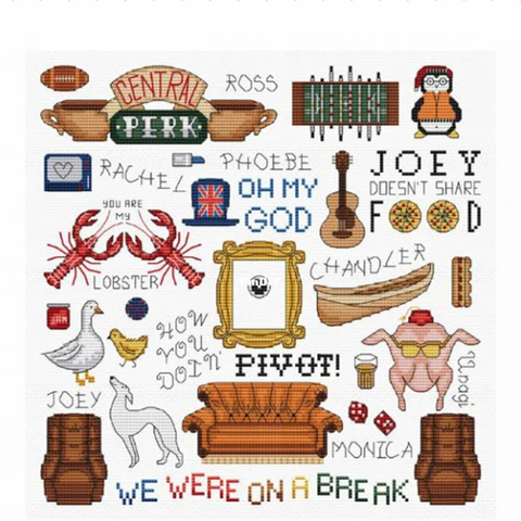 XIUSPRING Набор для вышивки крестом "Картина", эко-хлопок, 24 цвета