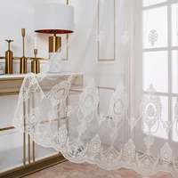 nordic luxury embroidery tulle curtains for living room elegant lover shape sheer volie romantic gauze for balcony x zh20530