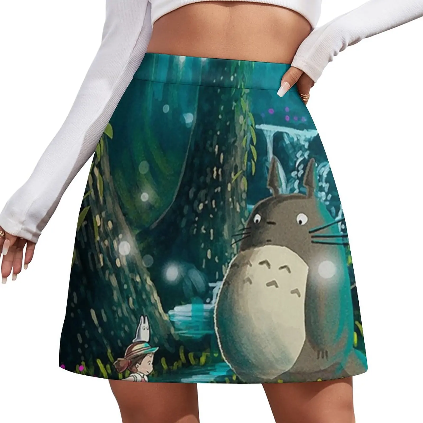 

My Neighbor Totoro Skirt Summer Japanese Cartoon Aesthetic Casual A-line Skirts Elegant Mini Skirt Womens Print Big Size Clothes