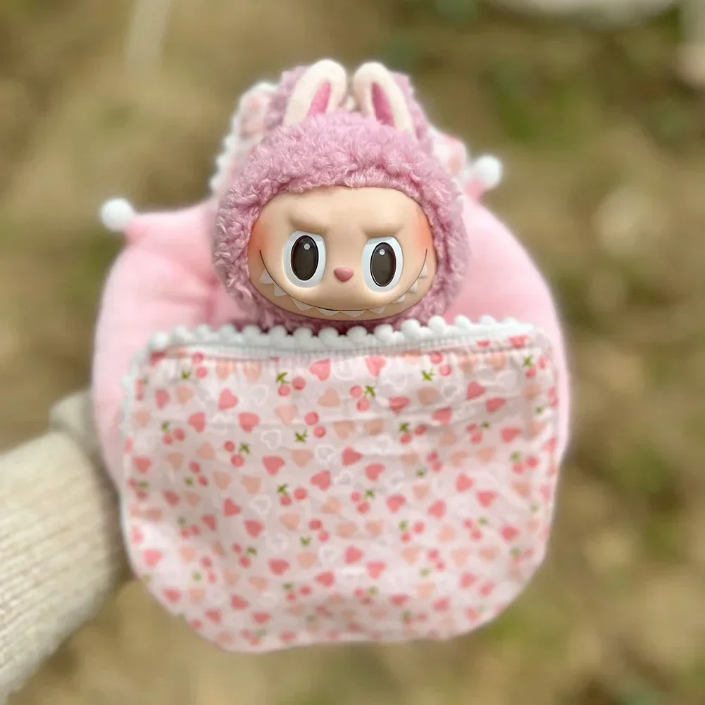 Кукольная кровать для куклы Labubu с 2 подушками спальный мешок 1/12 BJD GSC Body9 Molly DOD YMY