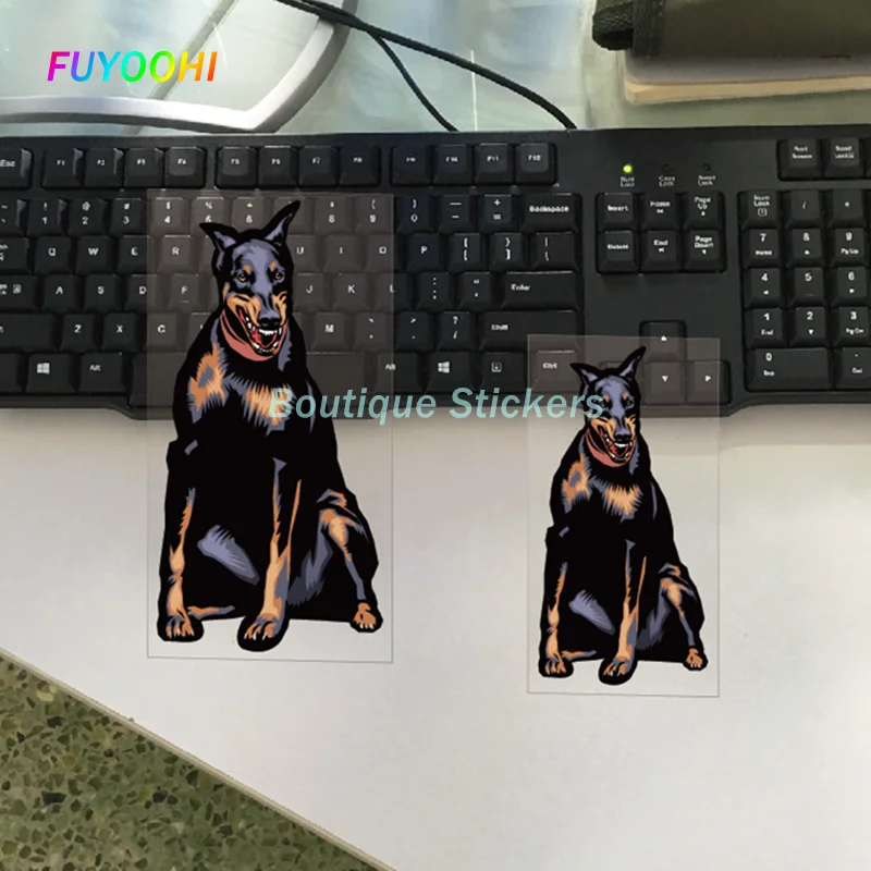 

FUYOOHI Boutique Stickers Cute and Handsome Dog Vinyl Decals Waterproof Reflective Car Sticker