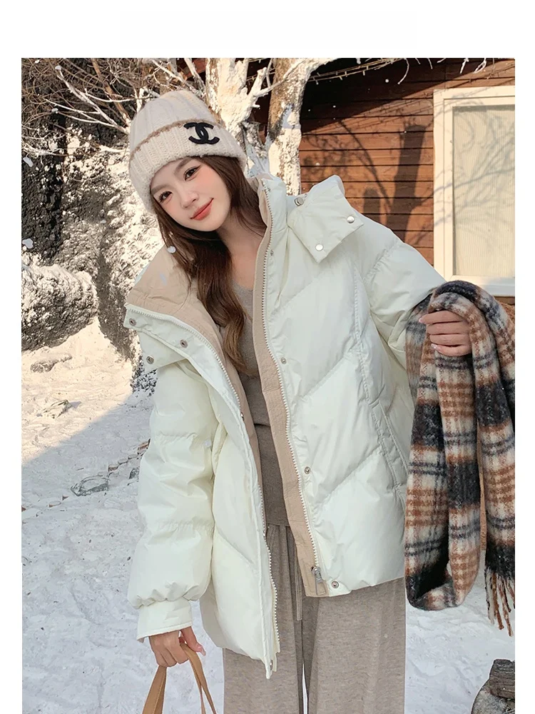 Zhang Xiaoer короткое зимнее пальто на хлопковой подкладке для женщин новинка 2024