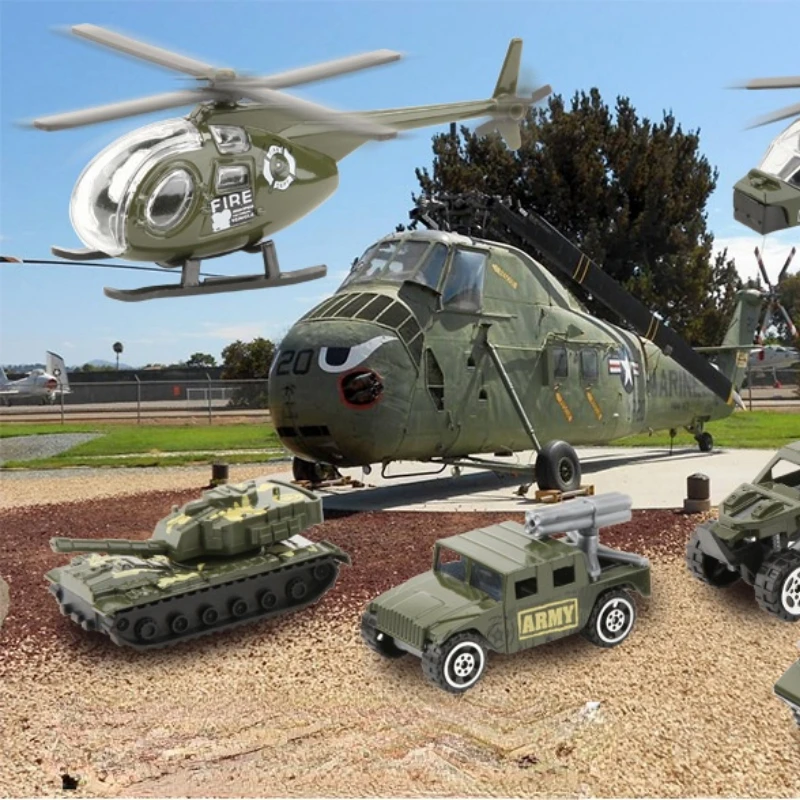 1:50 военная модель из сплава и АБС автомобиля танк гоночный вертолет