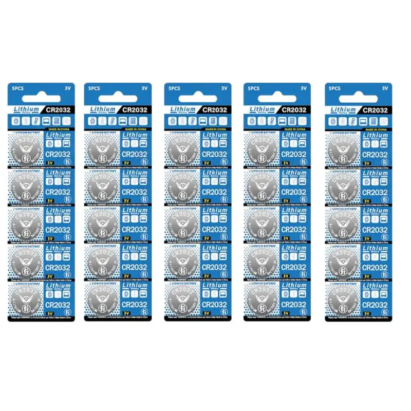 5/15/30 шт. 3 В CR2032 литиевая кнопочная батарея BR2032 ECR2032 LM2032 5004LC батарейки типа