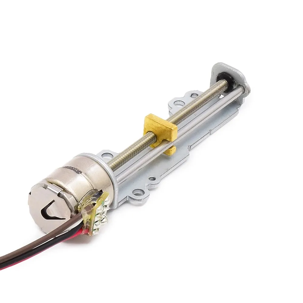 Микро 2-фазный 4-проводной 10 мм прецизионный скользящий шаговый двигатель ход 34